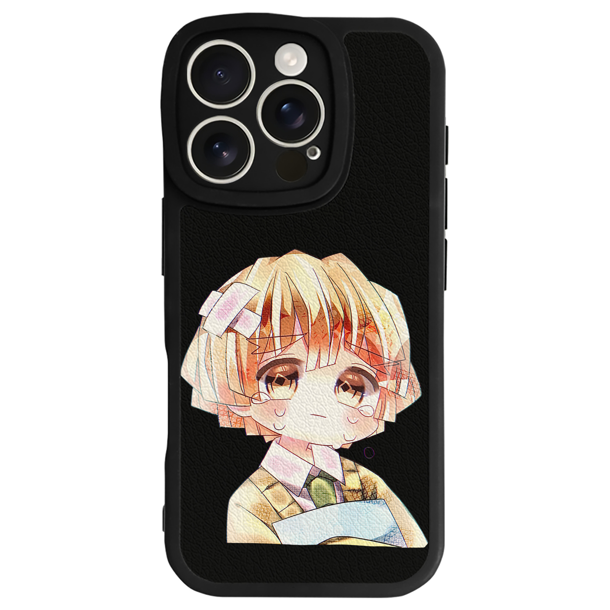 （画像用） 鬼滅の刃（きめつのやいば）我妻 善逸／あがつま ぜんいつ Agatsuma Zenitsu 【iPhone 16シリーズ対応】シリコンスマホケース（レザー調） 材質：シリコン
